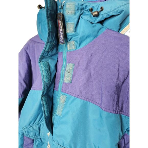Vintage Columbia Blue Purple Colorblock Jacket Size M - Picture 6 of 10